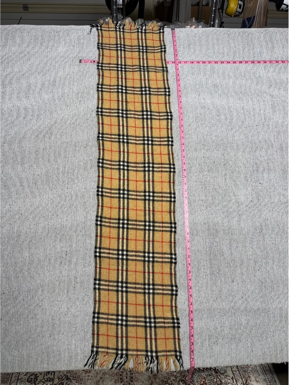 Burberry Vintage Classic Check Wool Scarf
